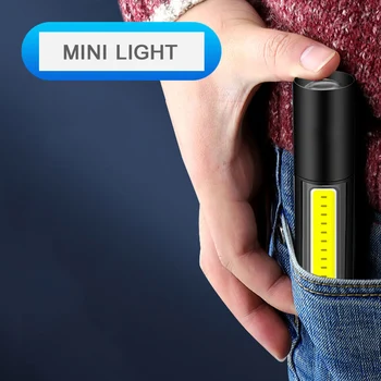 ZHIYU Mini Portatīvo T6 LED Lukturītis Iebūvēts Akumulators Lāpu 3 Režīmi USB Uzlādējams Lukturis Tālummaiņas Kempings Darba Laternu Gaismas