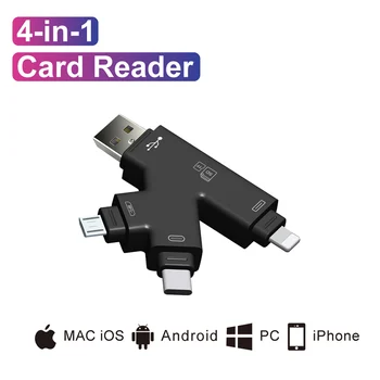 Zibens Micro SD/TF OTG Karšu Lasītājs Multi Atmiņas Mini Adapteri iPhone 6/7/8 11 XR Plus iPod iPad OTG Cardreaders