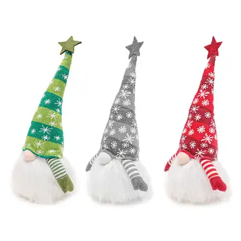 Ziemassvētku Elf Apdares Ilgi zviedru Cepure Gnome Tomte Lelle Rotājumi LED Gaismas 50JD