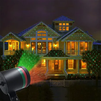 Ziemassvētku Lāzera Projektoru Gaismas Āra Ūdensizturīgs Sky Star LED Disco Posmā, Gaiši Zaļš, Sarkans Ainavu, Dārzu, Zālienu Uzmanības centrā