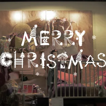 Ziemassvētku rotājumi, logu uzlīmes, liela izmēra Ziemassvētku rotājumi logu stikls uzlīmes Ziemassvētku puse jaungada Diena Jaunu