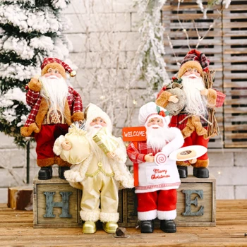 Ziemassvētku Rotājumi Santa Claus Lelle Rotājumu Mājas Apdare Lielisku Dāvanu Bērniem Priecīgus Ziemassvētku Rotājumi
