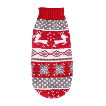 Ziemassvētku Siltas Adītas Suns Džemperis Ziemas Karikatūra Ziemeļbriežu Chihuahua Pet Apģērbs Mazajiem, Vidējiem Suņiem Apģērba Produkta