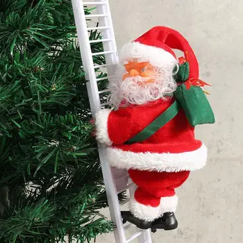 Ziemassvētku Un Santa Claus Elektriskā Kāpt Kāpnes Piekārtiem Rotājumi Eglīšu Rotājumi Smieklīgi Jauno Gadu Bērniem Dāvanas Puse Dekori
