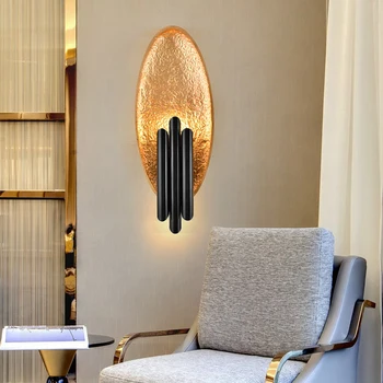 Ziemeļvalstu post-modernās sienas lampas radošu personību vienkārši dzīvojamā istabā, fonā TV sienas celiņš, veranda, guļamistabas gultas lampa