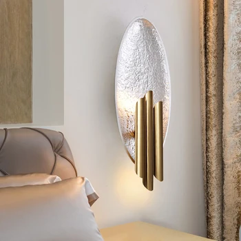 Ziemeļvalstu post-modernās sienas lampas radošu personību vienkārši dzīvojamā istabā, fonā TV sienas celiņš, veranda, guļamistabas gultas lampa