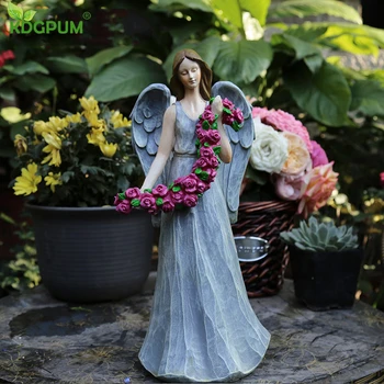 Ziemeļvalstu Radošo Eņģelis Ziedu Pasaku Sveķu Skulptūru Dekorēšanai Dārzu, Dzīvojamo Istabu, Dārza Dekorēšana Dārza Dekorēšanas Piederumi