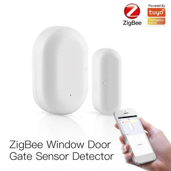 Zigbee Durvju Logu Sensors, Bezvadu Savienojums Smart Mini Durvju Sensors Darbs Ar Smart Life/Tuya APP Tālvadības pults Smart Home