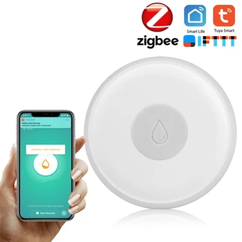 Zigbee Smart Home Ūdens Noplūdes Sensors Bezvadu Plūdi Detektors, Ūdens Noplūdes Detektors Brīdinājumu Ūdens Līmeņa Pārplūdes Signalizācijas Tuya Sma