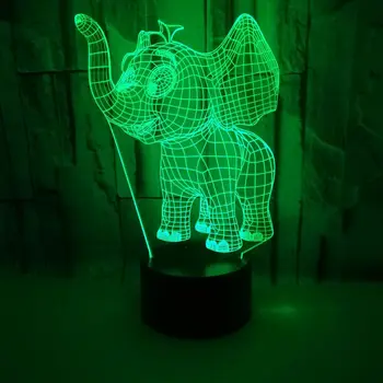 Zilonis 3d Lampas Krāsains Touch Tālvadības pults 3d Led Vizuālo Galda Lampas Dāvanu Apdare Gultas 3d Galda Lampa