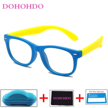 Zilās Gaismas Bērniem, Brilles Boy Girl Bērnu Optiskās Rāmi, Caurspīdīgs, Saules Brilles Anti Glare Datoru Recepšu Brilles UV400