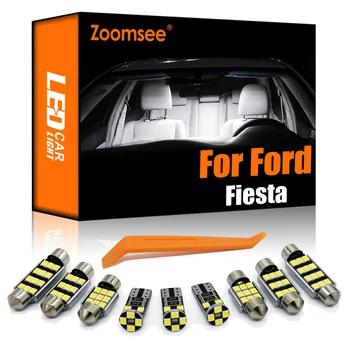 Zoomsee Interjera LED Ford Fiesta MK6 MK7 2002-2016 Canbus Transportlīdzekļa Spuldzes Dome Kartes nolasīšana Jumta Gaismas Kļūda, Bezmaksas Auto Lampu Komplekts