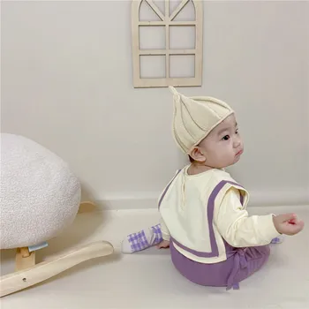Zēni Meitenes Baby Romper Ar Krūšdaļu Jaundzimušo Garām Piedurknēm Toddler Jumpsuit Bērnu Apģērbu Komplekti, No Kokvilnas Karikatūra Tērpiem Kostīms