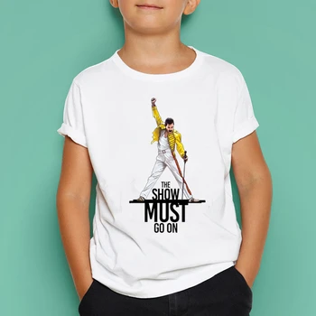 Zēni/Meitenes FREDDIE MERCURY Rokgrupa Queen Druka T Kreklu Bērniem Gadījuma Īsām Piedurknēm Topi Bērnu T-Krekls Maz Meiteņu Apģērbs