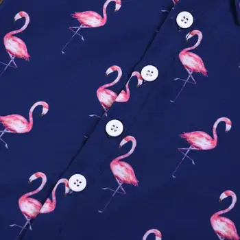 Zēni modes kungu apģērbu komplekti drukāt flamingo īsām piedurknēm top + bikses 2 gab drēbes, vasaras puse, uzvalki bērniem