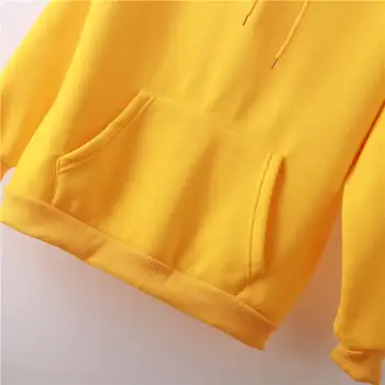 Zīmola YAN MU XI 2017 Jaunu Modes Velveta Ilgi sleevesWhite burtiem drukāt Džemperi, Topi O-veida kakla Sieviete Kapuci kabatā sporta krekls