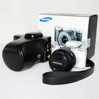 Ādas fotokameras soma soma Roktura Siksna par Samsung NX300 18-55mm 20-50mm objektīvs
