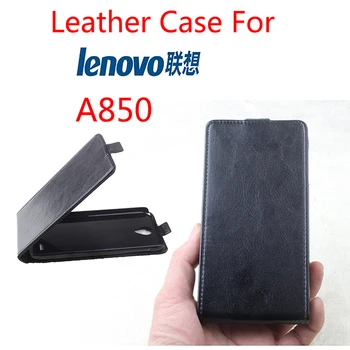 Ādas gadījumā Lenovo A850+ A850 Plus Flip cover mājokļu gadījumā Lenovo A850 + / 850 + Telefonu gadījumos attiecas Mobilo Tālruni, Somas