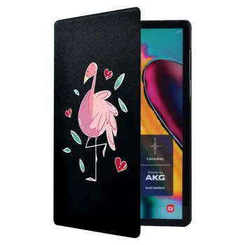 Ādas Karikatūra Drukāšanas Tablet Case for Samsung Galaxy TabA A6/Tab/Cilnē E/Cilnes S5E Anti -cratch Tablete uz Lietu + Bezmaksas Stlyus