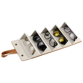 Ādas roku darbs brilles gadījumā Multi-funkcionālo rotaslietas, brilles, uzglabāšanas kārba, multi-režģu trīsdimensiju dāvanu kastē