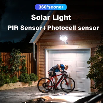 Āra Saules Lampas IP65 Darbina Uzlādējams ar Saules 3 veidi PIR Kustības Sensoru Dārza Dekorēšana Solar Wall Street Gaismas