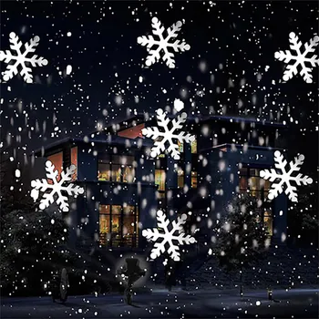 Ārā Putenis, Led Projektors Gaismu Ar Tālvadības Ziemassvētku Sniegpārsliņas Lampas, Āra, Dārza Terases Kāzu Puse, Ainavu Gaismas