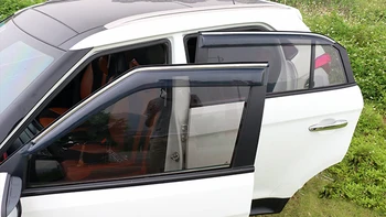 Ārējais ABS Plastmasas Logu Sejsegu Markīzes Ventilācijas Saule, Lietus Guard Shield Deflektoru Segtu 4gab Par Hyundai Creta IX25 2016 2017
