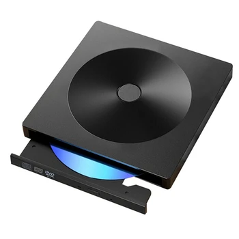 Ārējo CD Disku, USB 3.0 C Tipa DVD Disku Dual Ports, DVD Atskaņotāju, Portatīvo Optisko Deglis Rakstnieks Rewriter