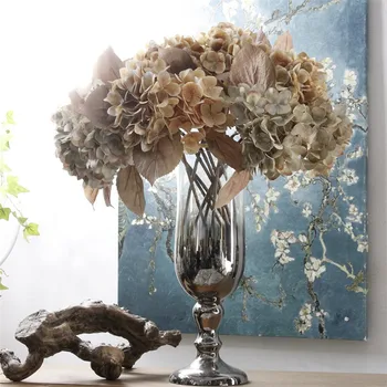 Ārējās tirdzniecības lielisks produkts mākslīgo ziedu 3D hydrangea eļļas glezna krāsu viltus ziedu augstas kvalitātes Eiropas hydrangea mājas