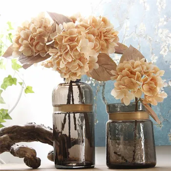 Ārējās tirdzniecības lielisks produkts mākslīgo ziedu 3D hydrangea eļļas glezna krāsu viltus ziedu augstas kvalitātes Eiropas hydrangea mājas