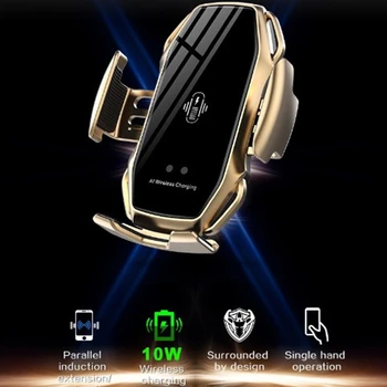Ātri, Automātiskās Spriegošanas 20W Auto Bezvadu Lādētājs iPhone Xs Huawei LG Infrasarkano Indukcijas Qi Bezvadu Lādētāju, Auto Telefona Turētājs