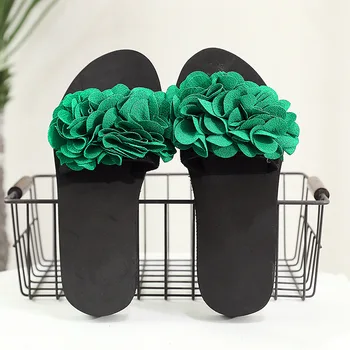 Čības sieviešu apģērbi 2019 vasaras jaunā modes sandales Dāmas Tupele Iekštelpu Āra iešļūcenes, Pludmales Apavi petaloid Dizaina sandales