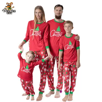 Ģimenes Saskaņojot Tērpiem Priecīgus Ziemassvētkus Sniegavīrs Vīrieši Sievietes Sleepwear Ģimenes Pajama Komplekti, Māte, Meita, Tēvs, Dēls, Pidžamas Komplekts