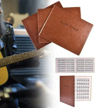 Ģitāras Akords Grāmatu PU Ādas 6 String Tablature Guitarra Pirkstu Vingrinājums Lapa C-B signālu PU+ papīra lidojuma gadījumā