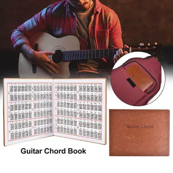 Ģitāras Akords Grāmatu PU Ādas 6 String Tablature Guitarra Pirkstu Vingrinājums Lapa C-B signālu PU+ papīra lidojuma gadījumā