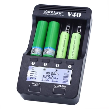 Īstu/Original VariCore V40 LCD 18650 Akumulatoru Lādētāju, 3,7 V 18650 26650 18500 16340 14500 18350 litija baterijas AA/AAA NiMH