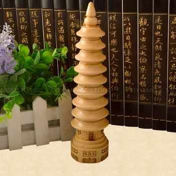 Ķīniešu Feng Shui 3D Modeli Persiku Koka Wenchang Pagoda Tornis Statuja, Suvenīru, Dāvanu, Mājas Apdare, roku darbs