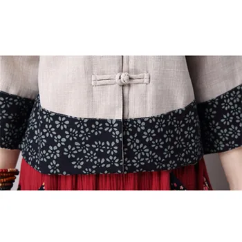 Ķīniešu Tradicionālajā Tērpā Sieviešu Klasisko Jauno Gadu Izšuvumi Tang Uzvalks Qipao Top Hanfu Veļa Etniskā Vintage Puse, Deju Apģērbi