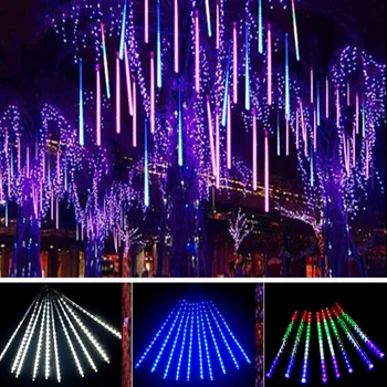 Ūdensizturīgs Meteor Duša Lietus Lampas LED String Gaismas Lampa Ziemassvētku Eglīte Vīt Gaismas Kāzu Dekorēšana Svētku gaismas Ziemassvētki