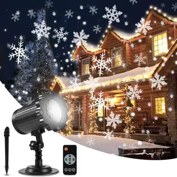 Ūdensizturīgs Pārvietojas Sniegpārslas Lāzera Projektoru Gaismas Ziemassvētku Putenis, LED Stage Light Brīvdienu Jaunajā gadā Grupa Dārza Lampas