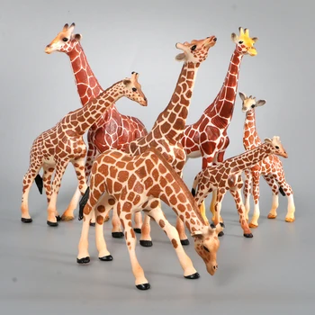 Žirafe modeļi, Plastmasas, PVC Simulācijas Rīcības rotaļlietas Skaitļi Meža dzīvnieku Figūriņas Apdare Kolekcija ir mājas Bērniem, rotaļlietas, dāvanu